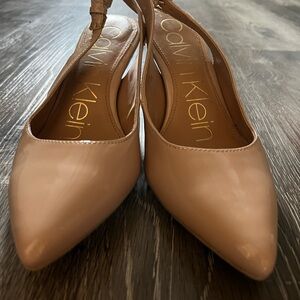 Calvin Klein Women's Beige Slingback Heels